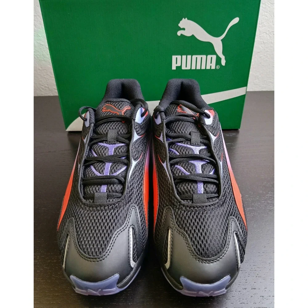 Puma Inhale Mens Sneakers Black Red Purple Flame Low Top 401560-02 Size 9.5 NEW
